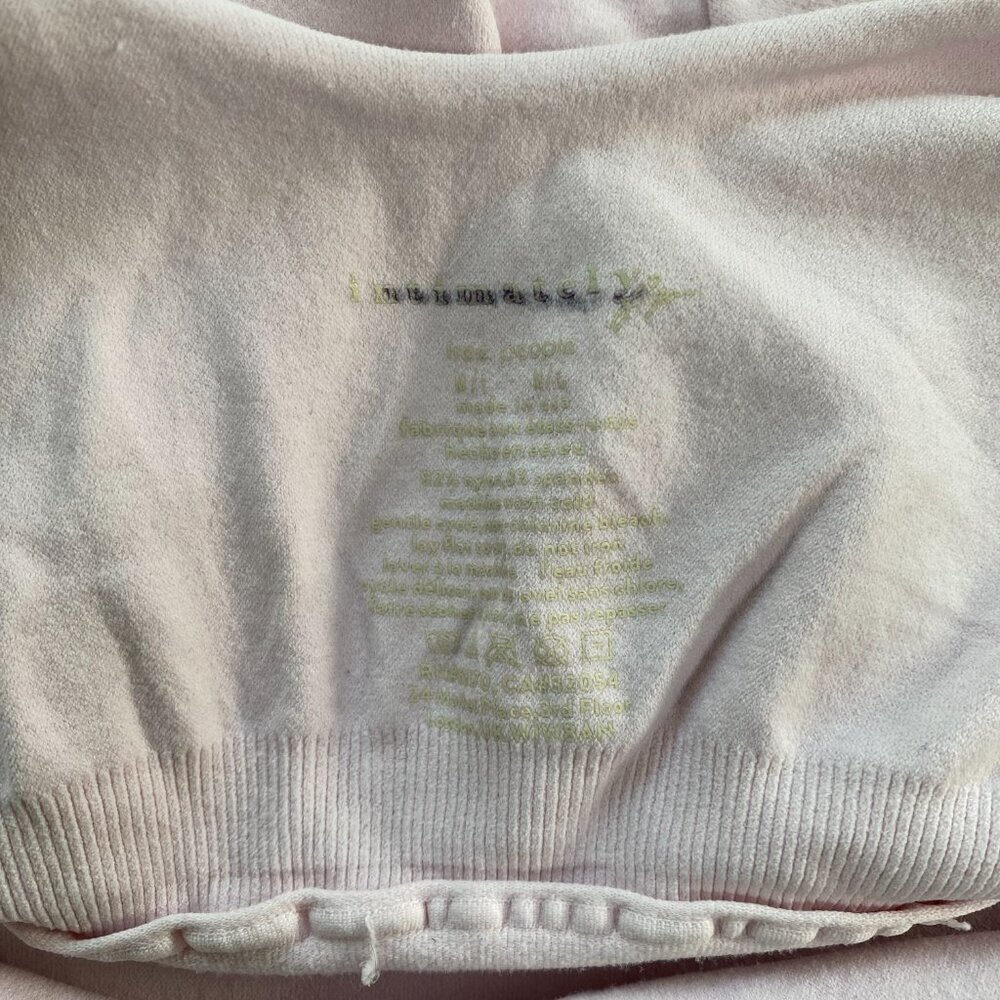 Intimately Free People Ballet Bodysuit Light Pink Sleeveless V-Neck, Small #312 - Picture 5 of 6